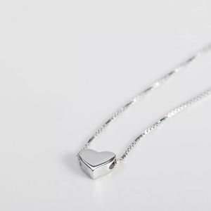 Dainty Sterling Silver Heart Necklace